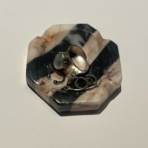 Pink & Black Rock Catch-all Dish